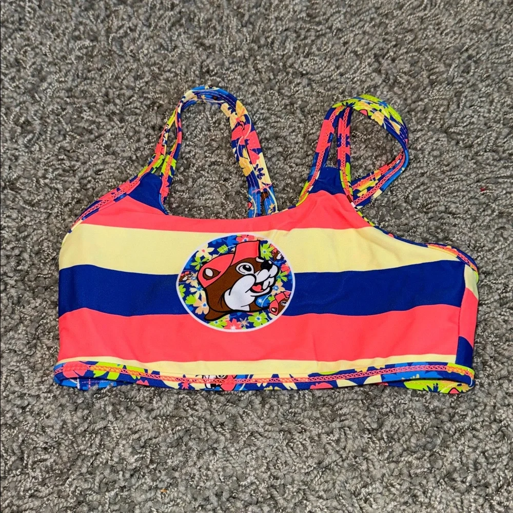 Colorful Kids Swim Set Buc-ees Girls Small 6/6X - Picture 10 of 11